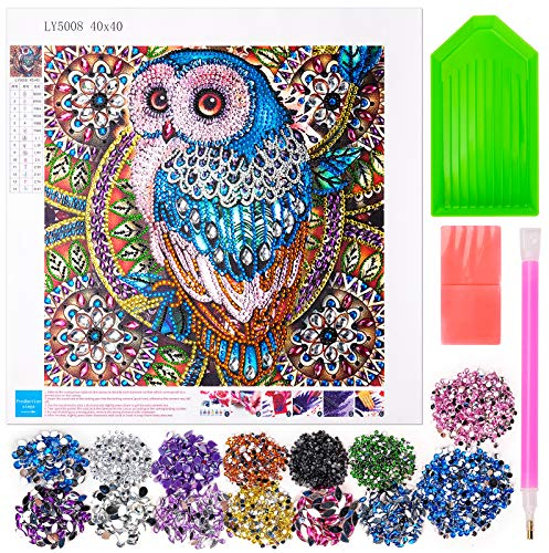 Diamond Painting Set für Teenager Erwachsene, 5d Painting für Mädchen Frauen Alter 9 10 11 12 Diamant Bilder für Erwachsene Kinder Eulen Geschenke für 6-10 Jahre Mädchen