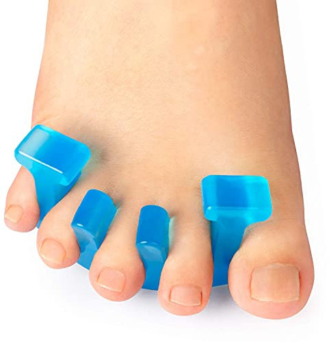Bukihome Toe Spacer, Packung mit 4 Zehenabscheidern Pediküre für Ballen, Hammer, überlappende Zehen, krumme Zehen, Blasen, Schmerzlinderung, Bunion Corrector für Frauen und Männer