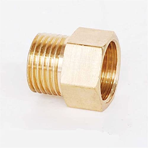 Lueao Bachangz-Brass Hose Fitting Copper M/F 1/8,1/4,3/8,1/2 Male To Female Threaded Brass Coupler Adapter Brass Pipe Fitting, Garden Irrigation Pipe (Thread Specification : 03 F x 02 M)