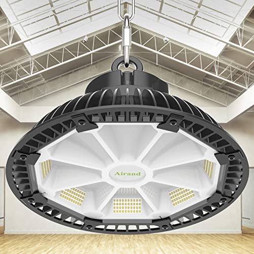 Airand Faretto LED per interni, 200 W, UFO 28000 lm, IP65, impermeabile, LED High Bay per garage, terrazza, cantieri, sala, fienile 5500 K