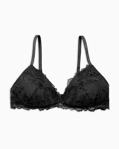 EMPORIO ARMANI vadderad triangel-BH för kvinnor, Svart blommig, XL