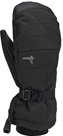 Kombi Women's Storm Cuff Soft Warm Insulated Waterproof Breathable Comfortable Durable Winter Skiing Mittens, Black, Medium