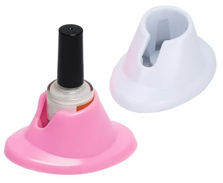 ANKROYU 2pcs support de vernis à ongles anti-déversement en caoutchouc souple, organisateur de vernis à ongles, porte-bouteille de vernis à ongles incliné pour salon d'art des ongles