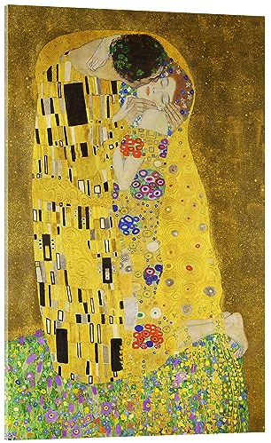 Posterlounge Der Kuss (Detail) Acrylglasbild von Gustav Klimt 60 x 90 cm Gelb Wandbilder Wanddeko