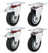 HD BRICO Set da 4 Ruote 75 mm (2 Girevoli + 2 Con Freno) - Ruote Pivotanti per Mobili, Carico 200 kg - Per Uso Interno ed Esterno - Rotelle Piroettanti