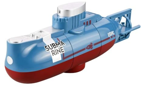 OBEST Ferngesteuerte Mini-U-Boot Spielzeug, 6m/Min Simuliertes RC Atom-U-Boot, 360° Drehen Hochgeschwindigkeit Tauchboot Modell, Elektrisches Wasserspielzeug Unterwasserschiff Geschenk für Kinder ab 8