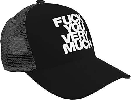 Coordaya Go Kart Racer Mesh Baseballkappe für Damen und Herren, Sommer, Sportmütze, atmungsaktiv, UV-Schutz, Schwarz, Fuck You Very Much, One size
