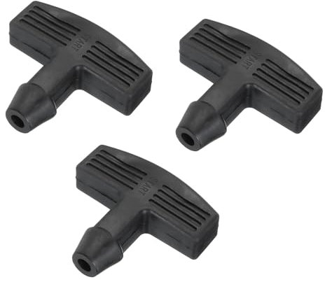 QUARKZMAN Rückspulgriff Zugstarter 2.83x2.48x0.83 für Lawn Mower Generator Engine Power Equipment Fitting Schwarz 3Stk