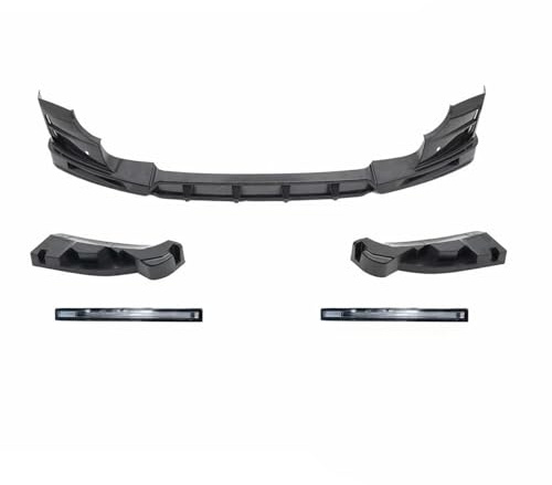 Delantero Spoiler para Land para Rover para Defender 2020-2024 Alerón Delantero del Coche Parachoques Labio Protector Divisor Inferior con Luz Antiniebla Alerón Frontal