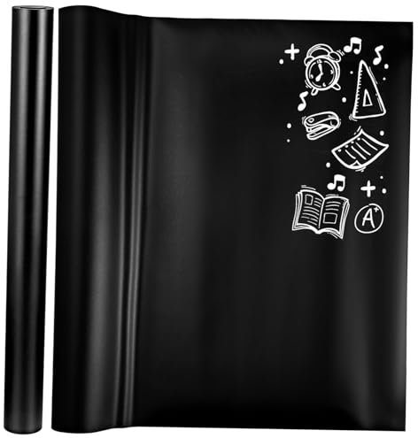TEHAUX 2stücke Selbstklebende Tafelfolie Wiederablösbar Flexible Schwarze Pvc-blackboard Sticker Vielseitig Beschriftbar Für Küche Schule Büro Und Restaurant Einfach Zuschneidbar Glatten