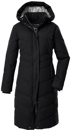 G.I.G.A. DX quiltad damkappa/funktionell kappa i dunlook med avtagbar huva GW 61 WMN QLTD CT, svart, 40, 43531-000