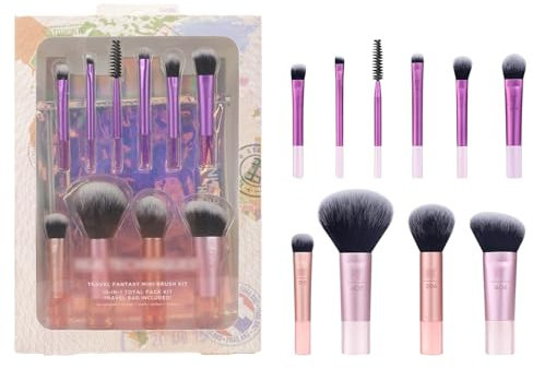 Pinceau Maquillage Professionnel Set, Kit de Pinceaux pour Fard à Paupières, Blush, Contour, Poudre, Correcteur, Brosse Cosmétique, Ensemble Pinceaux Maquillage avec Sac de Rangement