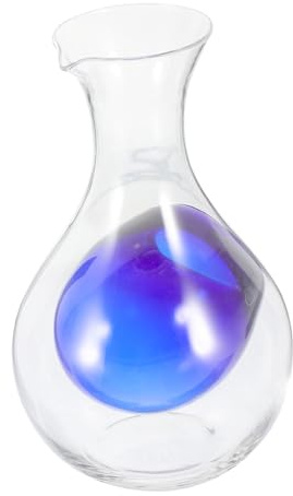 IMIKEYA Japanese Cold Sake Glass Decanter with Ice Pocket - Elegant Wine and Carafe for Chilled