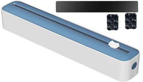 Bomefoi Clean Wrapdispenser med skärare, plastfolie skärare folieskärare, köksrullar, tennfoliehållare, fräs och dispenser, multifunktionell förvaringspåse, för plastfolie, aluminiumfolie