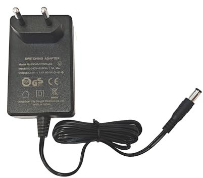 JZK Fuente de alimentación 12V 5A, Adaptador de Fuente de alimentación AC 100-240V a DC 12V 5A 60W, Compatible con NAS, Discos Duros Externos, Tiras LED, Televisores LCD
