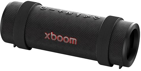 LG xboom Grab Core by will.i.am, Portable Outdoor Bluetooth Speaker for Sports and Athletes, up to 19 Hours, IP67 Dust and Water Resistant, Adjustable Carrying Straps. Perfect for Biking and Hiking