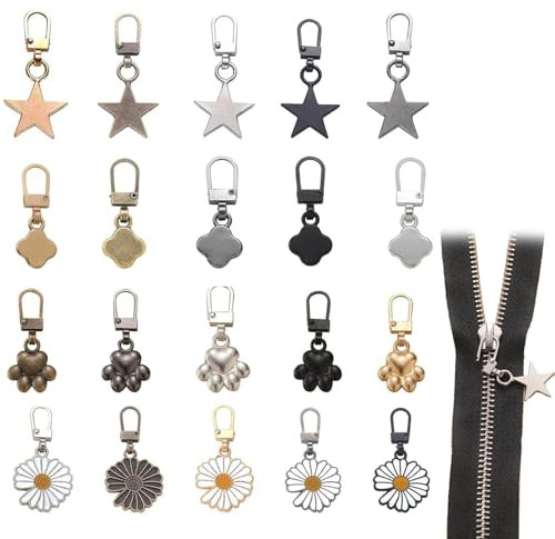 20 PCS Reißverschluss Zipper,Reisverschluss-Zipper Ersatz