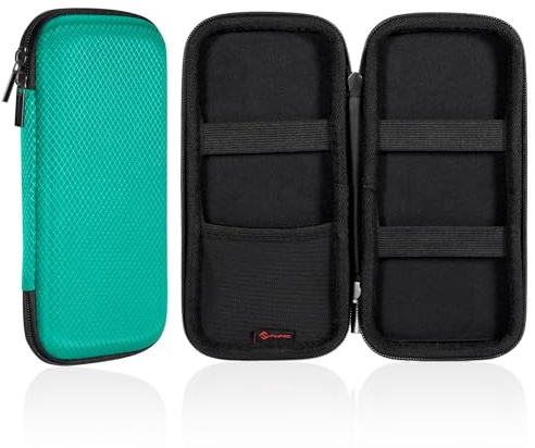 FINPAC Rigida Astuccio per Matite, EVA grande Astuccio Portamatite per Ufficio Scuola, Antiurto Custodia per Penne Stilografiche e Pennini, (Verde scuro)