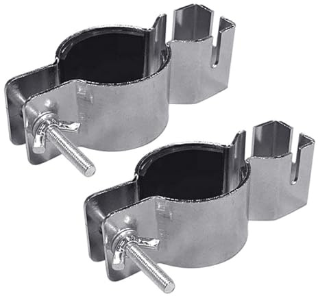 Abrazaderas de metal ajustables verticales de goma protegidas para colgar accesorios en eventos, banquetes, eventos