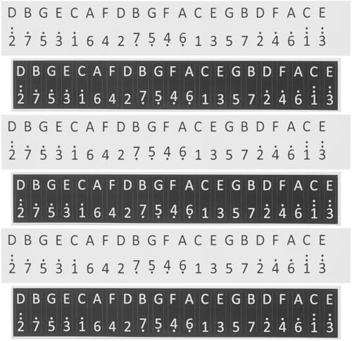 Gatuida 6stücke Aufkleber Tasten-kalimba Noten-aufkleber für Daumenklavier-anfänger Kalimba-tastaturaufkleber für Übung Notenetiketten für Lernen und Unterricht