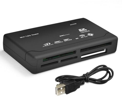 Lettore di Schede USB,Adattatore Slim per Dispositivi | Adattatore per Memory Card | Adatto per Laptop, Fotografia, Computer, Telefono, Fotocamera, Trasferimento di File, e Viaggio all'Aperto