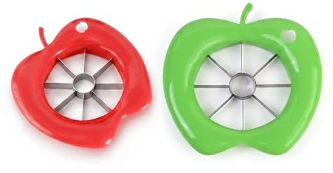 2Pack 8-Blade Apple Slicer & Corer, Stainless Steel Apple Cutter 2-in-1 Fruit and Vegetable Cutter Rust-Resistant Easy Grip Handles Efficient Kitchen Tool for Apples Pears Onions Potatoes