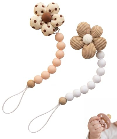 XALFST Attache-tétine Bébé Lot de 2, Lanière en silicone résistante, idéale pour les tétines et les anneaux de dentition, offrant une protection optimale contre les chutes
