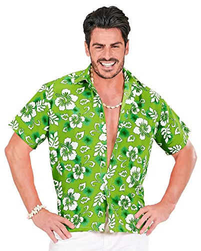 WIDMANN MILANO PARTY FASHION - Camisa Hawaii para hombre, camisa de flores, fiesta en la playa, disfraces