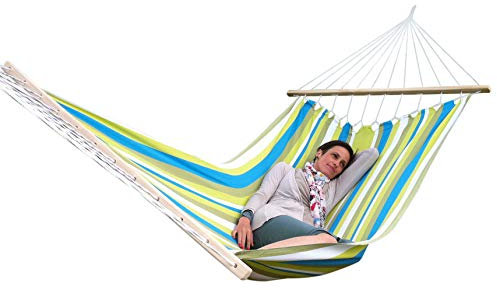 Caribe Grande Beach MacaTex - wetterfeste XL Stabhängematte original aus Südamerika grün