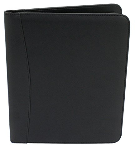 Friedrich 23 Schreibmappe, PU, inkl. Schreibblock, A4, Taschenorganizer, 33 cm, Schwarz