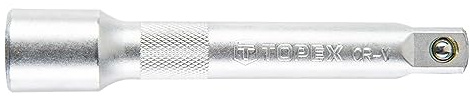 TOPEX Verlängerung 1/2 Zoll chrom/vanadium - Für Arbeiten an schwer zugänglichen Stellen - zum Steckschlüssel - Steckschlüsselverlängerung - Adapter, Werkzeug – 125 mm