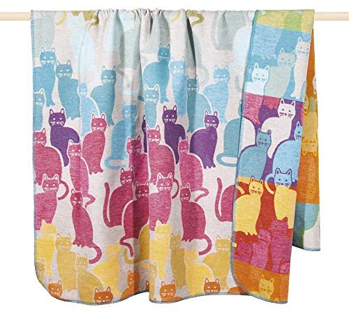 Pad - Decke - Kuscheldecke - Wohndecke - Cats - Katzen - Multi/bunt - 150 x 200 cm