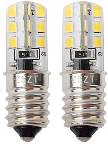 ZSZT Kühlschrank licht E14 2W LED Ersatz für 25W Halogenlampen, Warm Weiß 3000K 220-240V, Wasserdichtes Design, 2 Stück