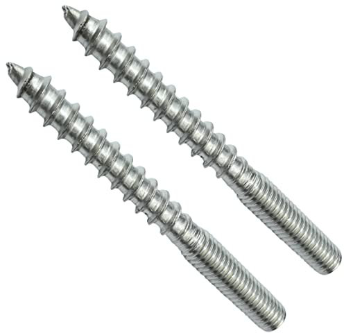 AERZETIX - C58566 - Lot de 2 Vis à double filetage M6x60mm en inox A2 - goujon patte à vis