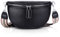 GSenhui Crossbody Bag Damen Breiter Gurt, Bauchtasche Damen Leder Geldbörse, Kleine Umhängetasche mit Reißverschluss und Abnehmbar Schultergurt, Handytasche Zum Umhängen Frauen,Schwarz