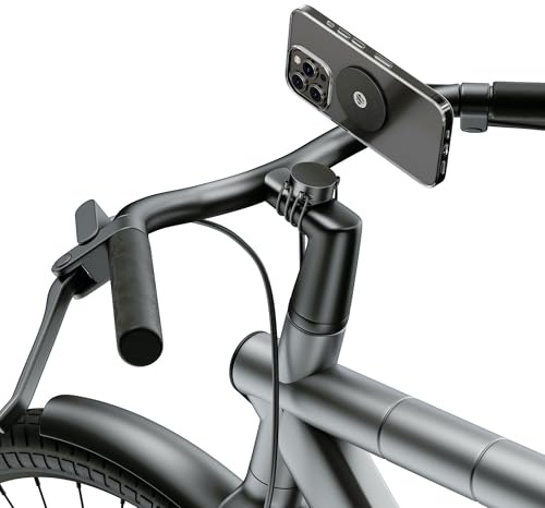 Shapeheart Soporte Móvil Bicicleta con Placa Metálica Adhesiva | Para móviles con funda lisa | Manillar 20–50 mm | GPS MTB, e-bike y patinete | Colocación y retirada | Placa de acero 1,5 mm