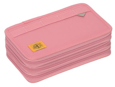 LÄSSIG Federmäppchen befüllt 20-teilig/School Triple Pencil Case Unique Pink