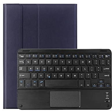 ZKAIAI Teclado Bluetooth Español para iPad Mini 5 2019 7.9, Funda con Teclado Trackpad QWERTY Extraíble Bluetooth para iPad Mini 5/4/3/2/1, Teclado Tablet Portátil con Soporte de Lápiz