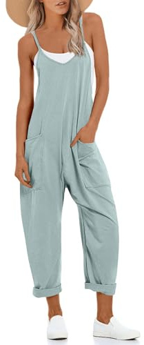 UNIANKIYA One Piece Jumpsuits for Women Casual Overalls Summer Rompers Trendy Jumpers Beach Vacation Outfits Travel Clothes
