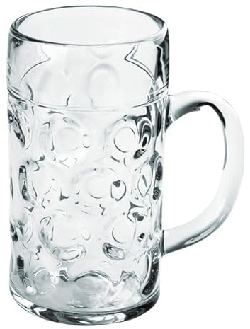 Goldplast Lot de 6 chopes à bière réutilisables 500 ml en plastique incassable SAN Ø 77 mm