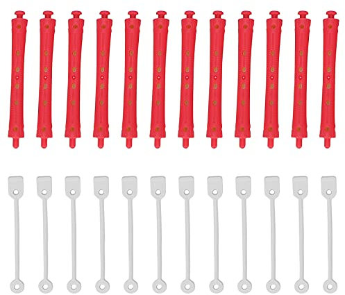 Bigodini Permanenti, Bigodini Piccoli da 12 Pezzi, Bigodini in Plastica di Alta qualità per Parrucchieri Professionali e Uso Personale, Facili da Usare