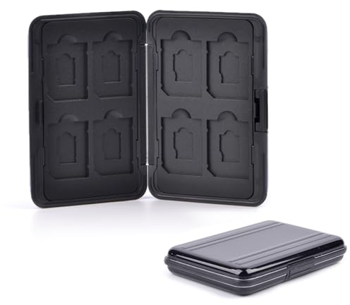 Olakin Estuches para Tarjetas De Memoria De 16 Ranuras, para 8 SD Y 8 TF, Soporte para Tarjetas SD, Caja De Almacenamiento