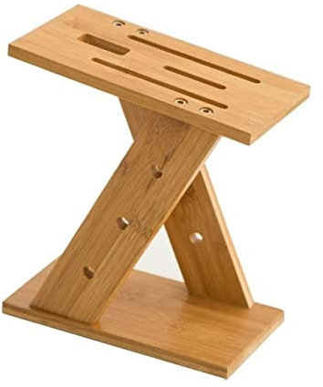 ISCBAFYX Knife Block Bamboo Knife Holder Modern Minimalist Design Kitchen Simple Rack Knife Holder Creative Storage Rack for Kitchen