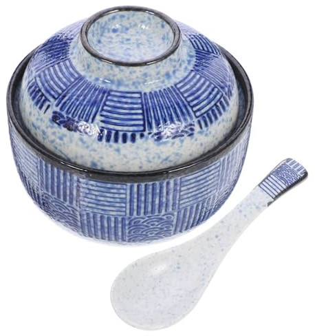 GRADENEVE Servierschüssel Mit Deckel Aus Keramikschüsseln Für Suppe Und Reis Japanisches Design Für Küche Und Party
