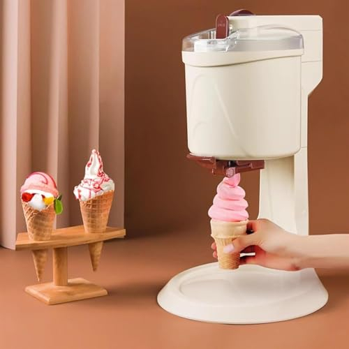 Generic Soft Ice Cream Machine, 1 Liter Automatic Mini Fruit Soft Serve Maker - Household Ice Cream Maker