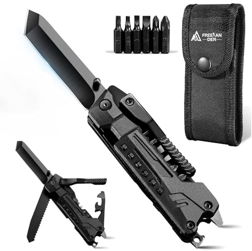 Freelander Multitool Taschenmesser, 19 in 1 Multifunktionswerkzeug | Edelstahl, Outdoor Multitool, Geschenke für Männer, Camping, Wandern