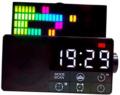 Uonlytech Wecker Mit Fm-Radio Und Kabellosem Lautsprecher Faltbare Uhr Für Heimdekoration Raumdekoration Ästhetischer Vintage-Stil