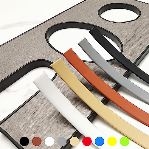 Möbelkantenband, flexibel, U-Form, 20 m, selbstklebend, für Tischschränke, Arbeitsplatten, zum Abziehen und Aufkleben, ideal für 15 mm breite Profile, Weiß