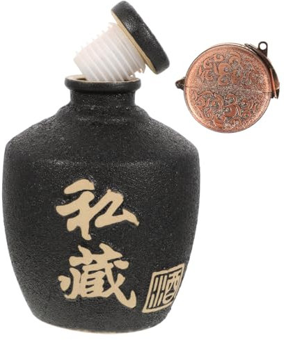Cabilock Olla De Sake Vacía Sellada De Cerámica Para Almacenamiento De Licor Contenedor De Licor Para Uso Casa