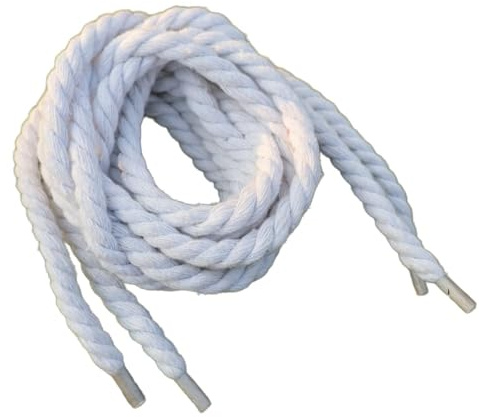 Wambere 2 paia di lacci da 120 cm, diametro 6 mm, spessori, lacci intrecciati, lacci rotondi, di ricambio per scarpe da ginnastica, scarpe da corsa, scarpe per il tempo libero, colore beige